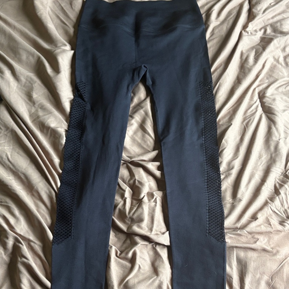 SHEIN Black Mesh Panel Leggings